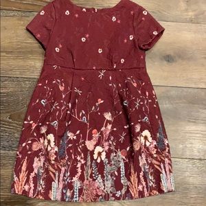 Zara Girls Maroon Garden Dress
